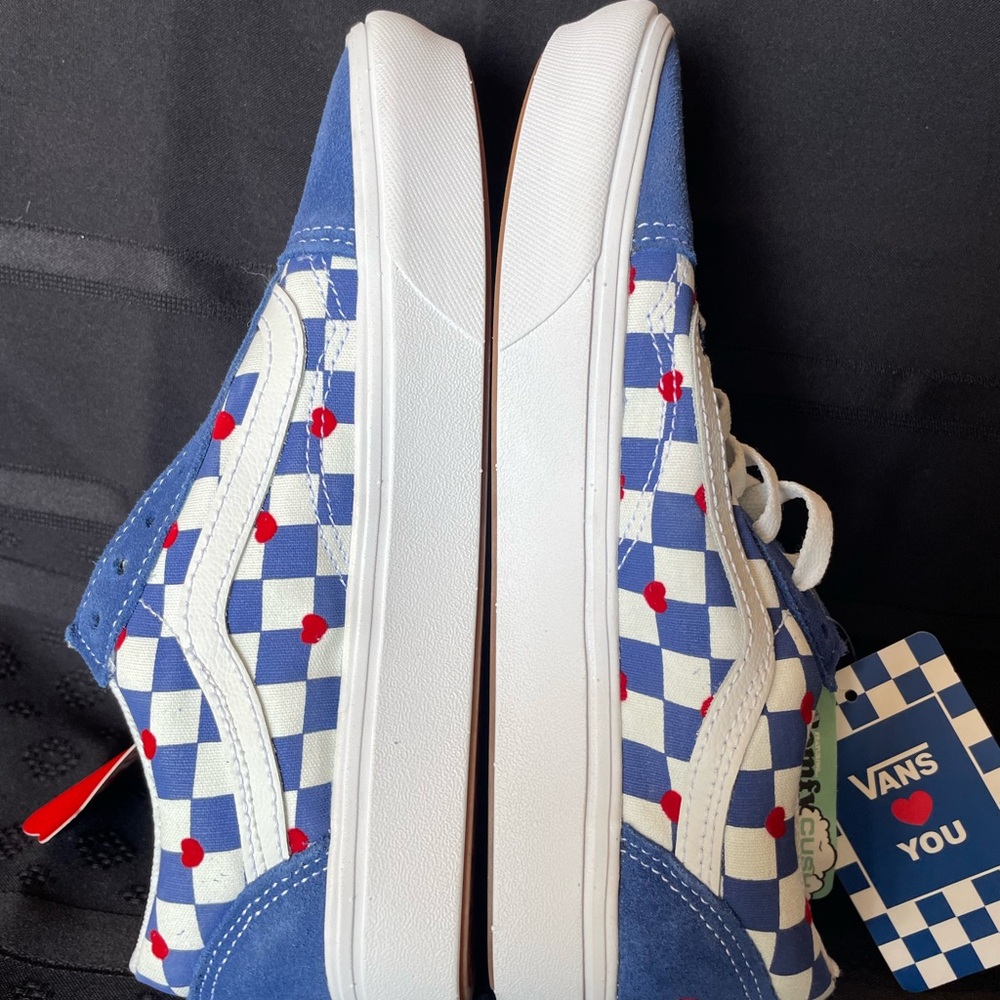 Vans women’s /kids  autism awareness Blue checkered Shoes